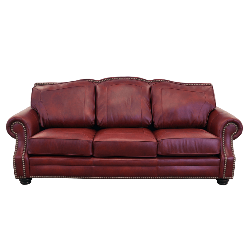 Winchester Genuine Leather Sofa With Nailhead Trim - Made in the U.S.A. - Coja