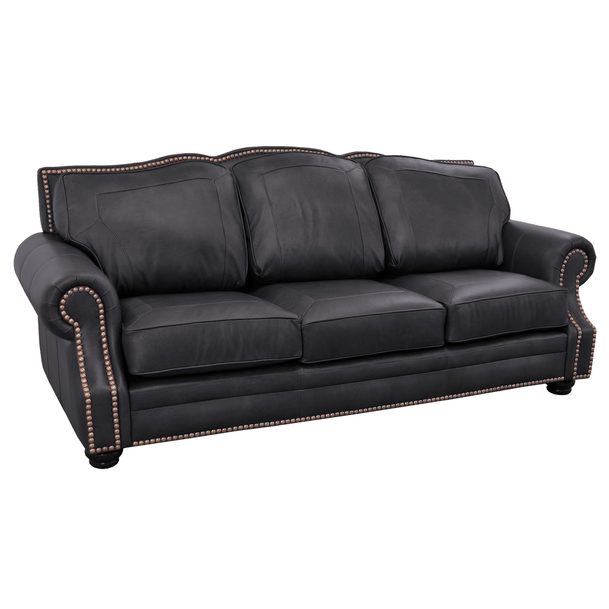 Winchester Genuine Leather Sofa With Nailhead Trim - Made in the U.S.A. - Coja