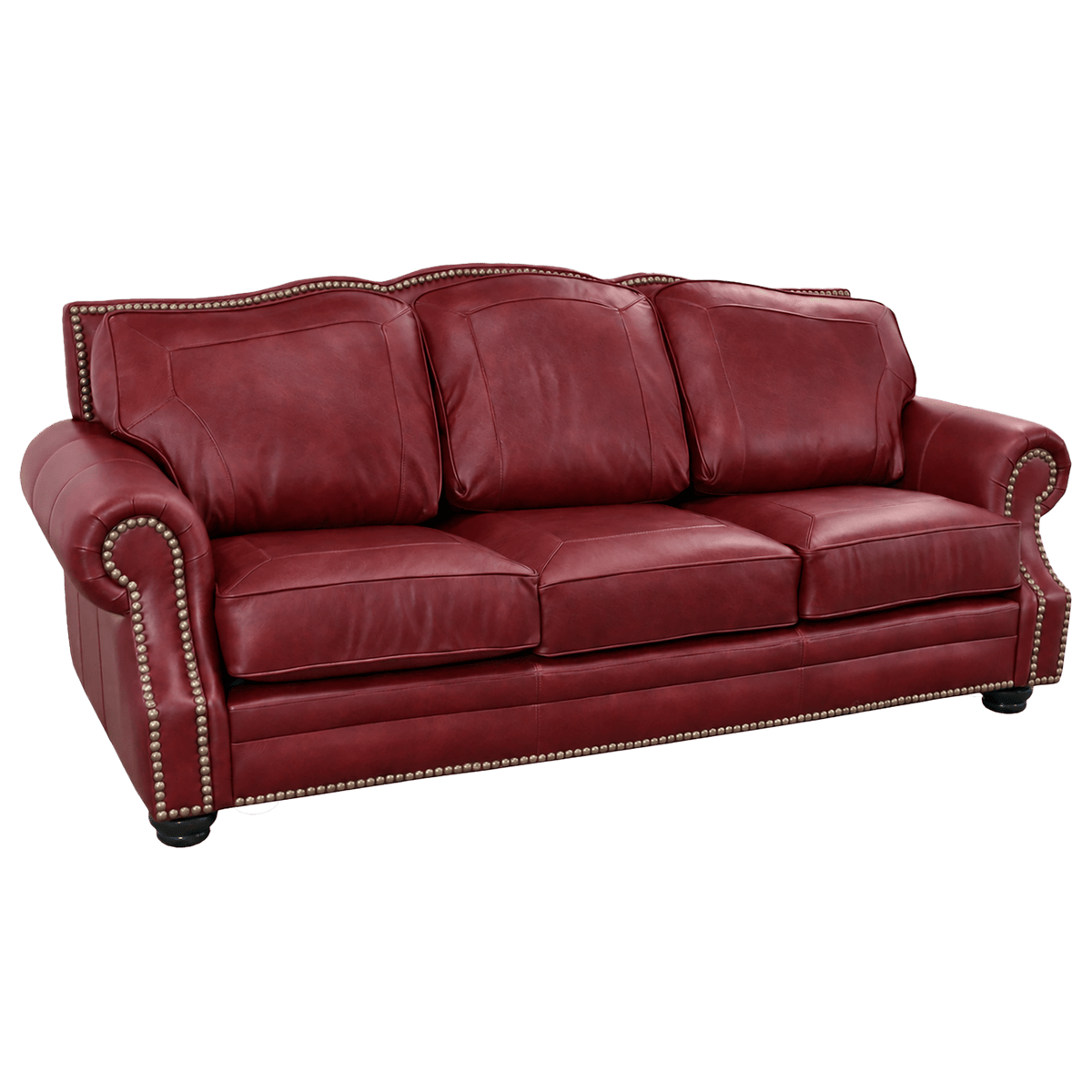 Winchester Genuine Leather Sofa With Nailhead Trim - Made in the U.S.A. - Coja