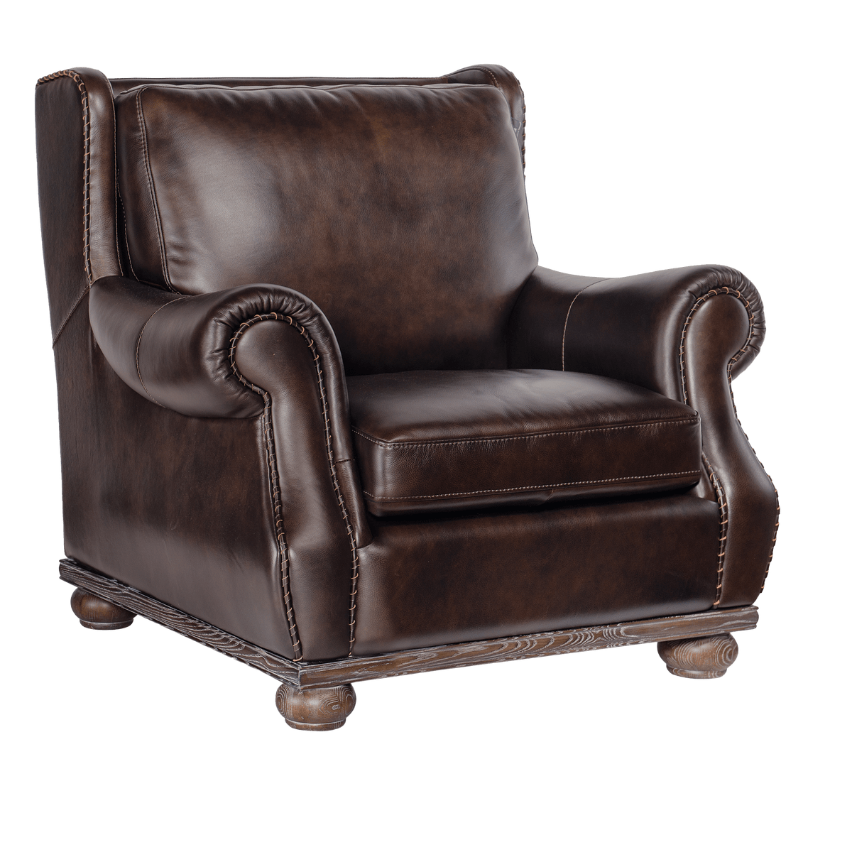 Witney 41.5&quot; Wide Side Chair, Leather - Coja