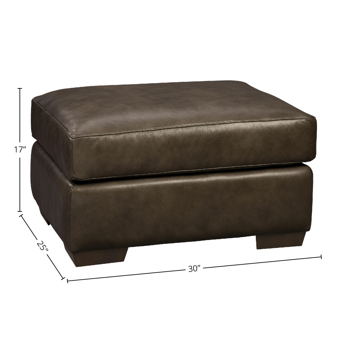 Yolainne Genuine Leather Ottoman - Made in U.S.A. - Coja