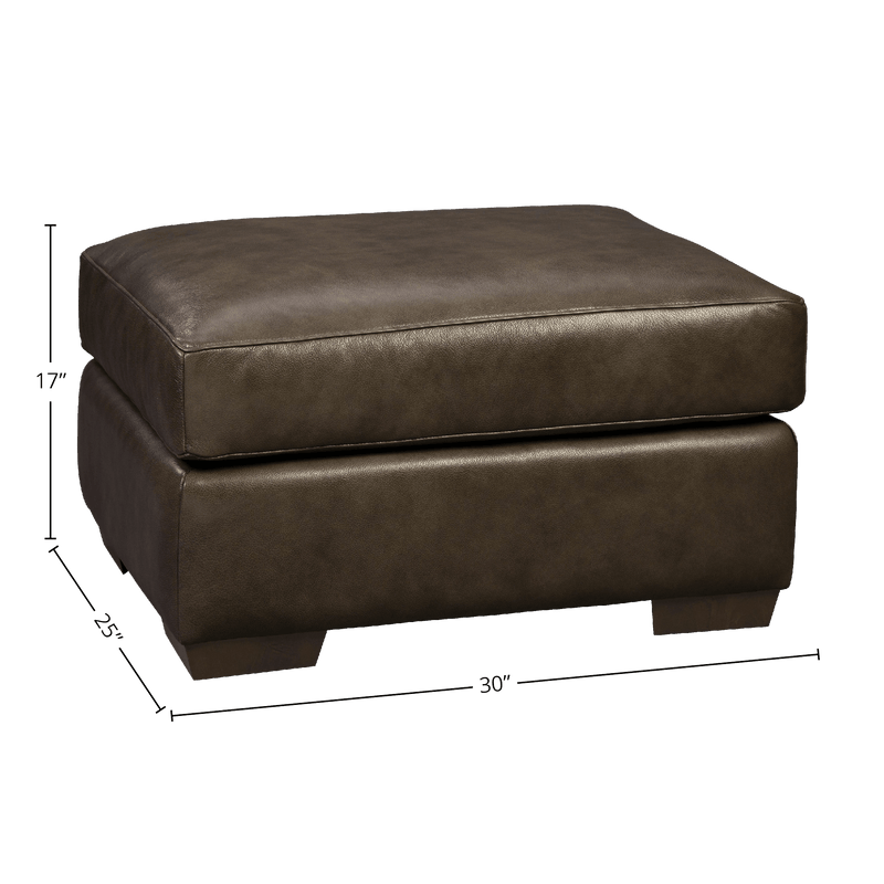 Yolainne Genuine Leather Ottoman - Made in U.S.A. - Coja