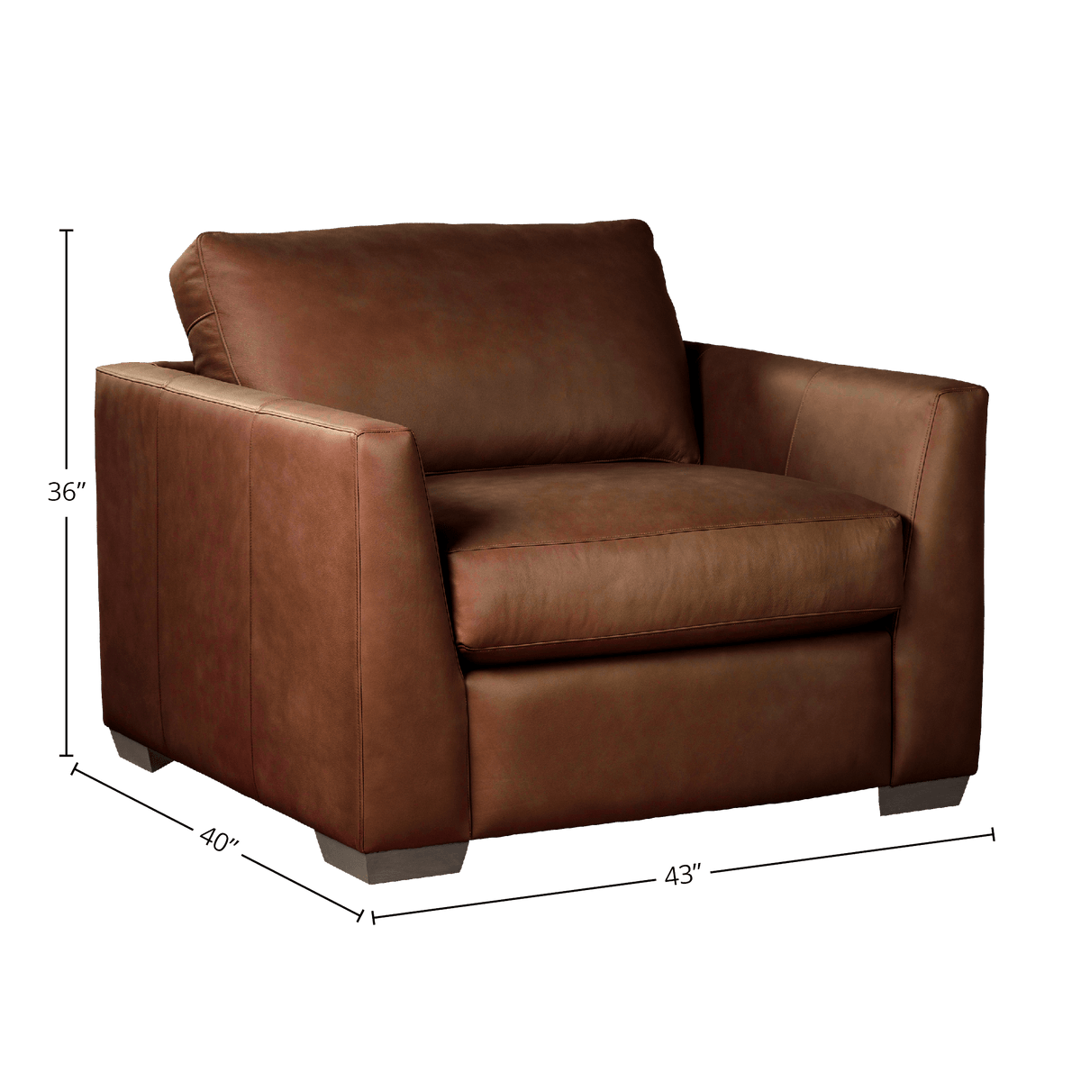 Yolainne Genuine Leather Chair and a Half - Made in U.S.A. - Coja