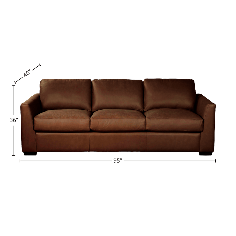 Yolainne Genuine Leather Sofa - Made in U.S.A. - Coja