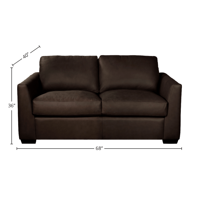 Yolainne Genuine Leather Loveseat - Made in U.S.A. - Coja