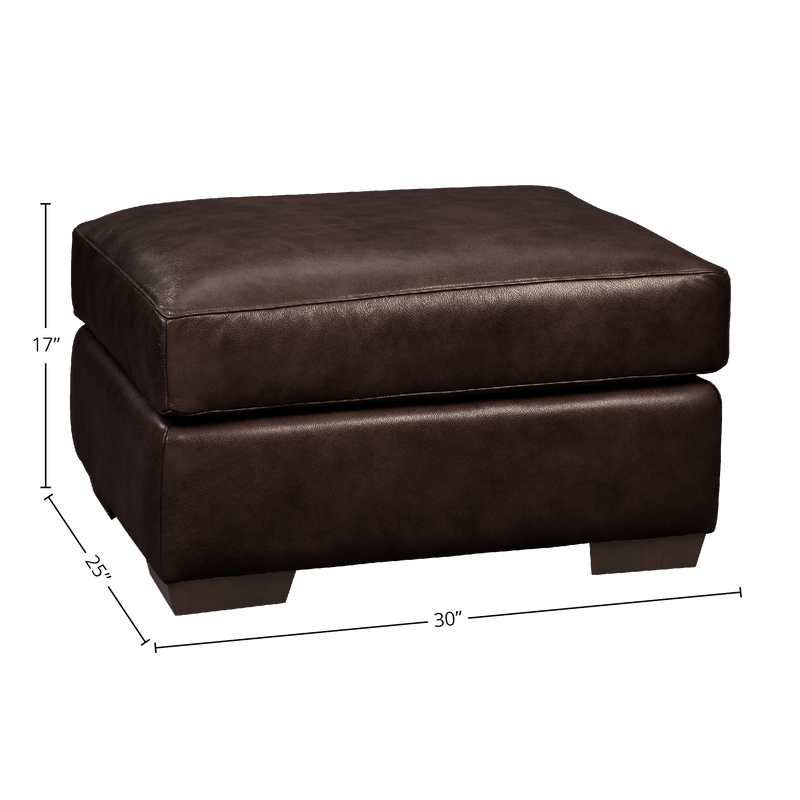 Yolainne Genuine Leather Ottoman - Made in U.S.A. - Coja