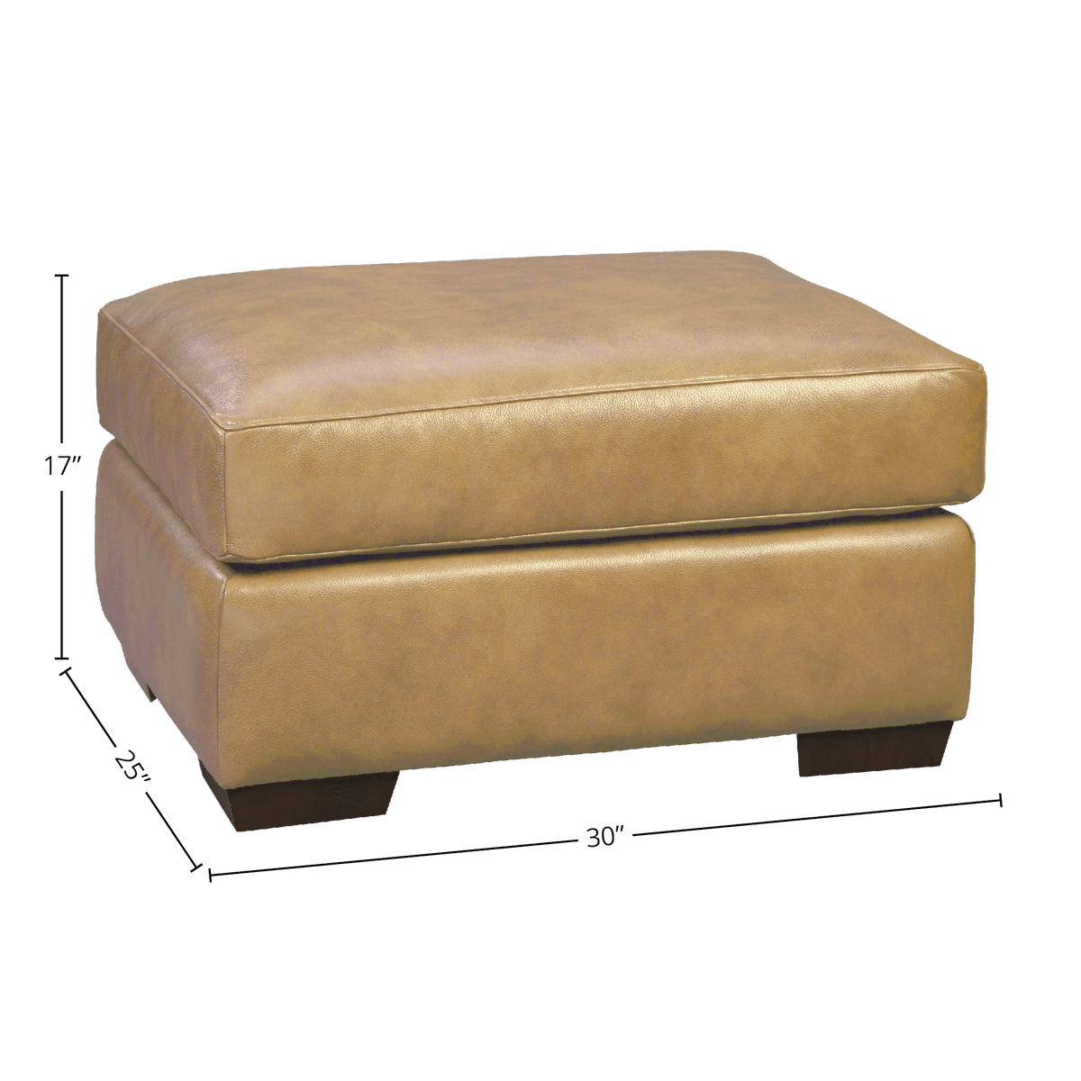 Yolainne Genuine Leather Ottoman - Made in U.S.A. - Coja