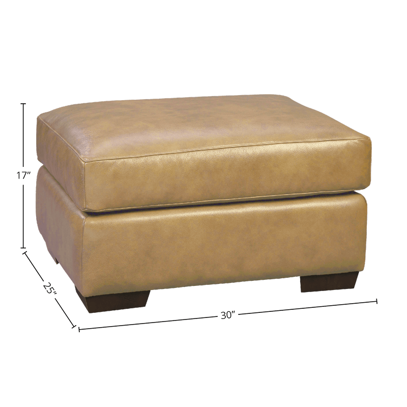 Yolainne Genuine Leather Ottoman - Made in U.S.A. - Coja