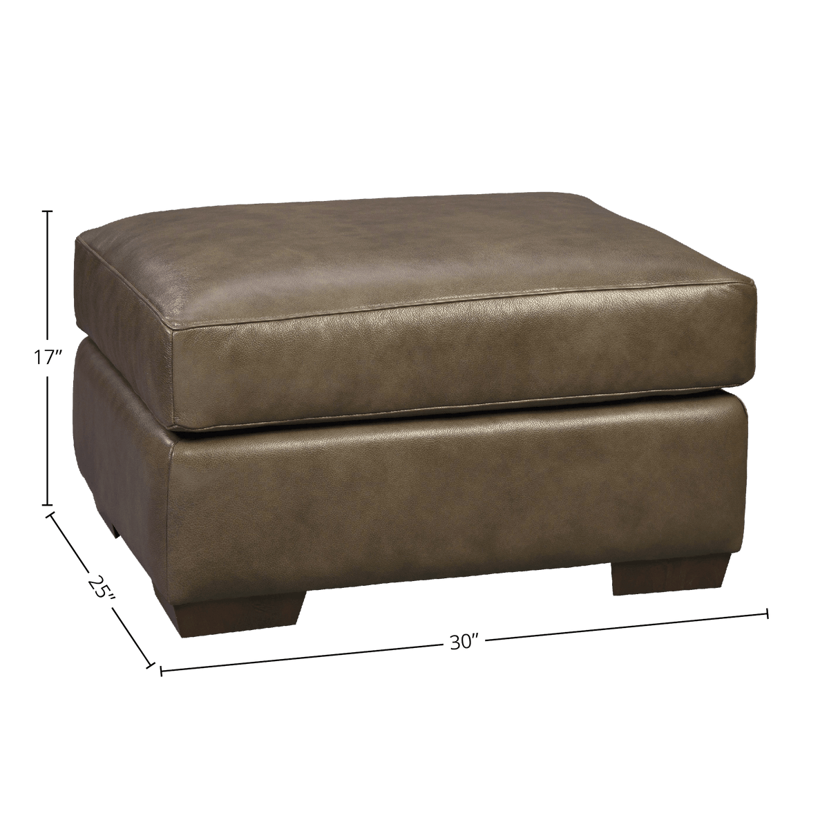 Yolainne Genuine Leather Ottoman - Made in U.S.A. - Coja