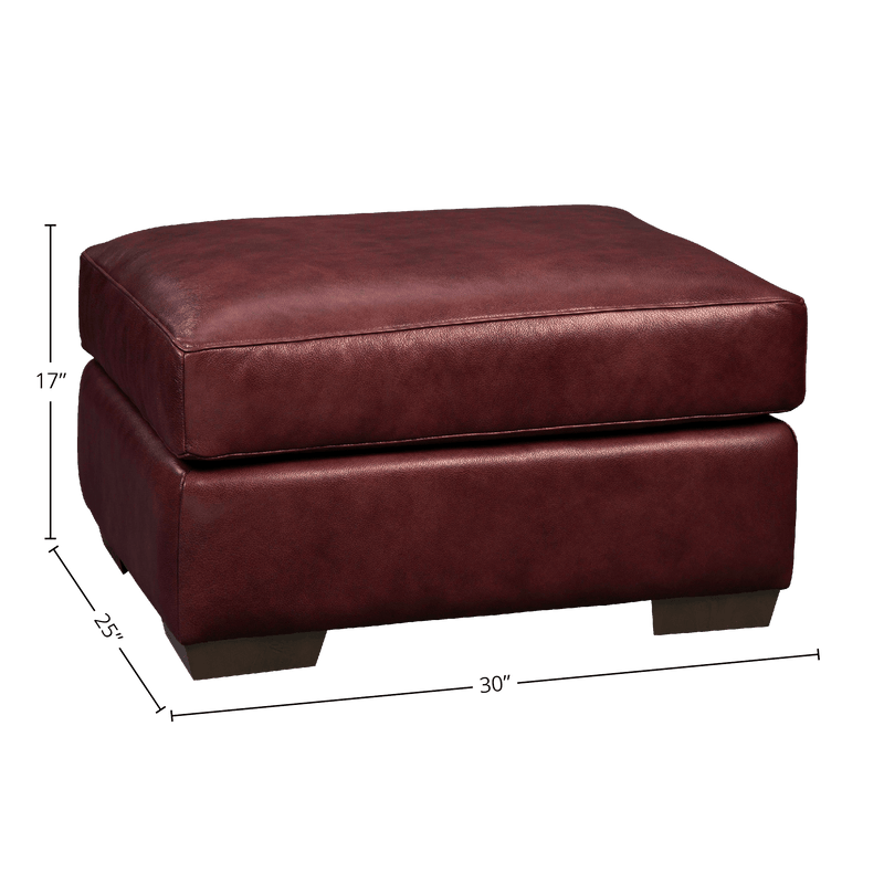 Yolainne Genuine Leather Ottoman - Made in U.S.A. - Coja