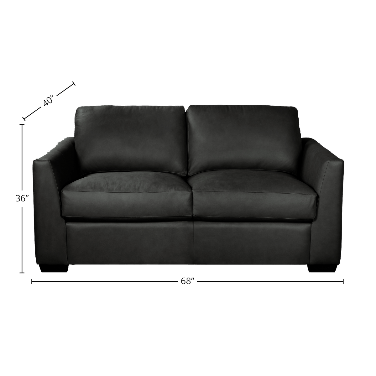 Yolainne Genuine Leather Loveseat - Made in U.S.A. - Coja