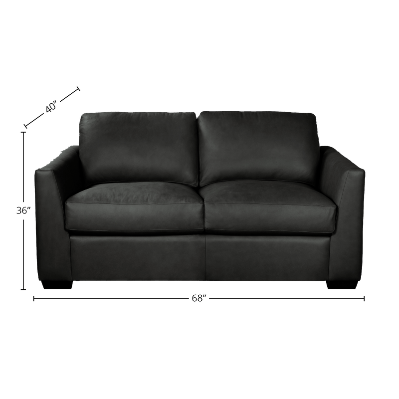 Yolainne Genuine Leather Loveseat - Made in U.S.A. - Coja