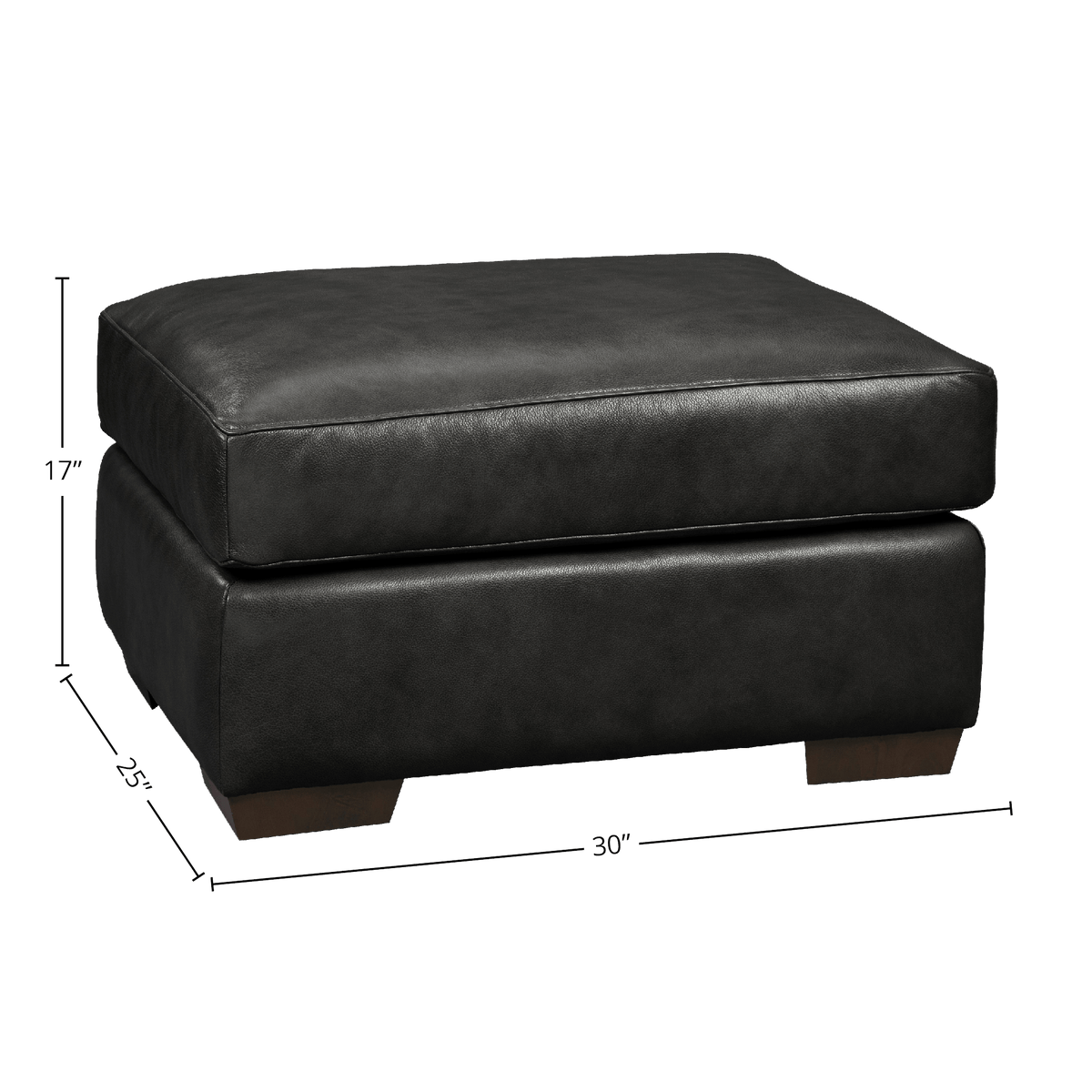 Yolainne Genuine Leather Ottoman - Made in U.S.A. - Coja