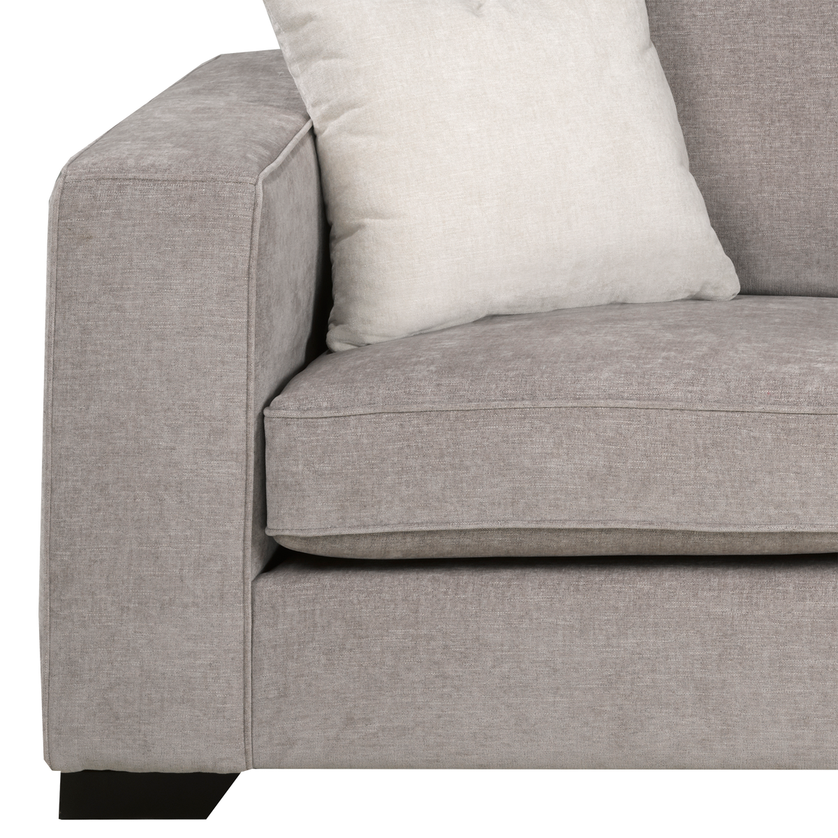 Yuva Contemporary Fabric Chofa Sectional with Track Arms & Plush Cushions