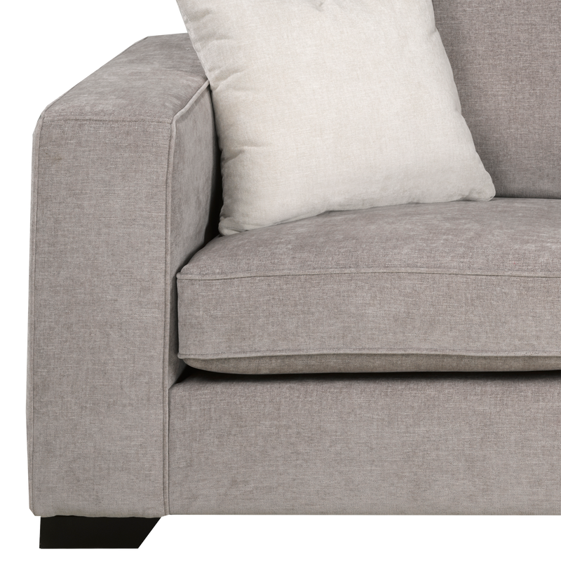 Yuva Contemporary Fabric Sectional with Track Arms & Plush Cushions