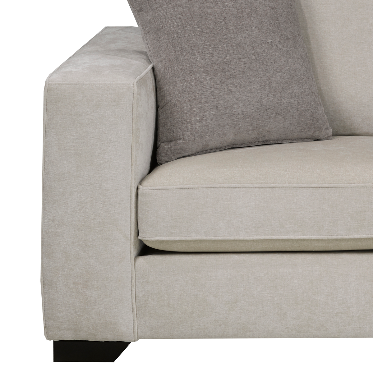 Yuva Contemporary Fabric Sectional with Track Arms & Plush Cushions