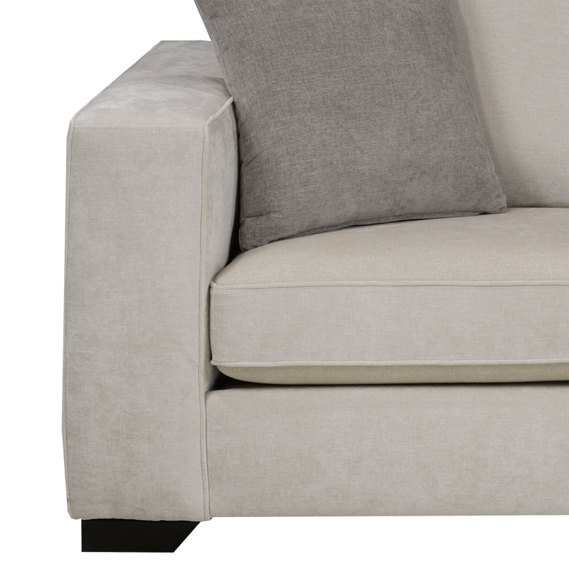 Yuva Contemporary Fabric Sectional with Track Arms & Plush Cushions