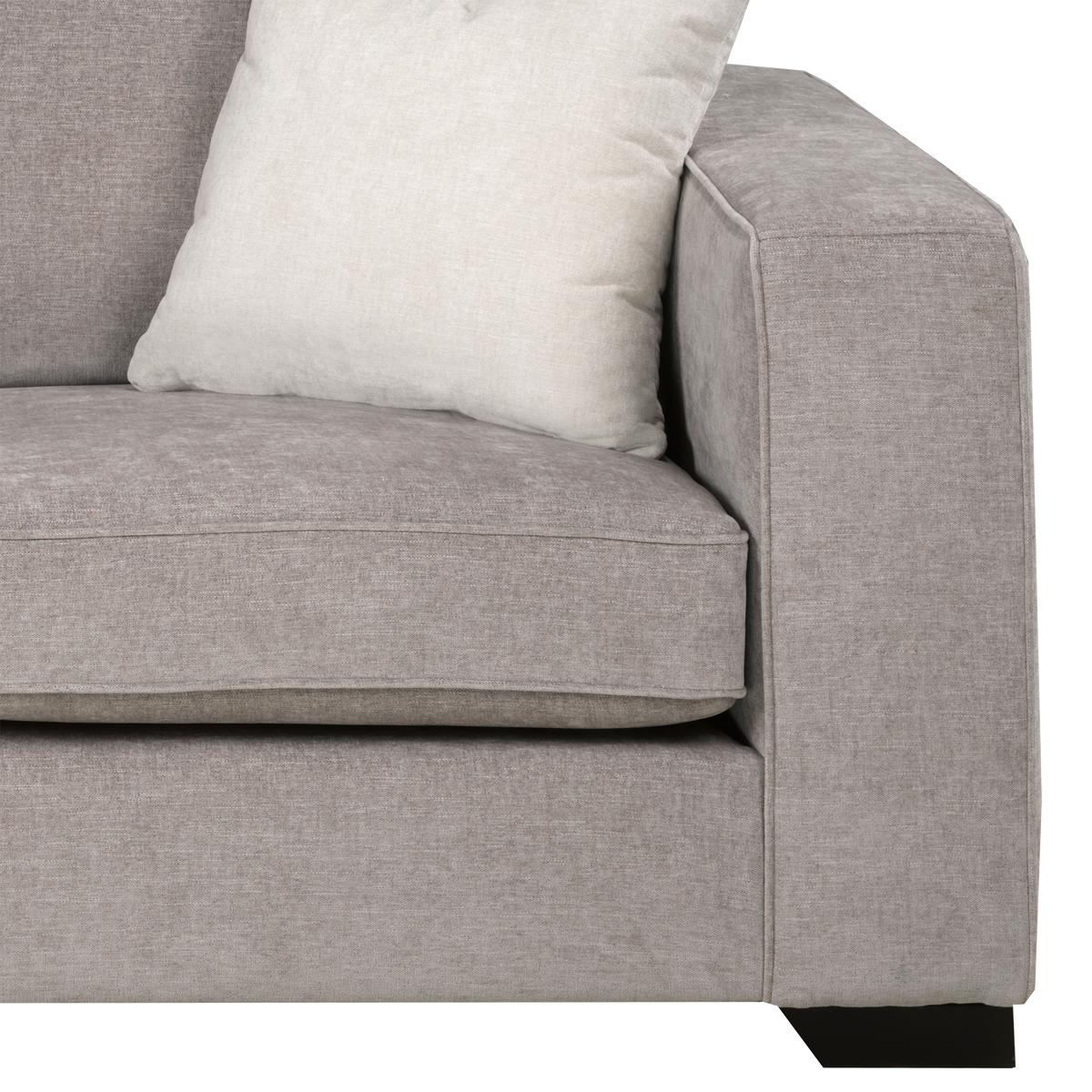 Yuva Contemporary Fabric Chofa Sectional with Track Arms & Plush Cushions