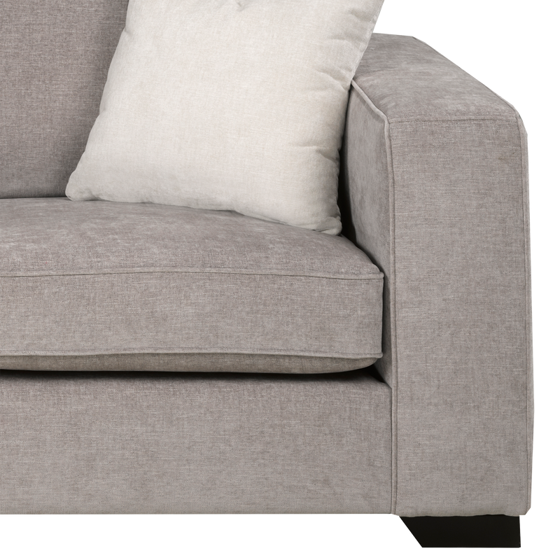Yuva Contemporary Fabric Chofa Sectional with Track Arms & Plush Cushions