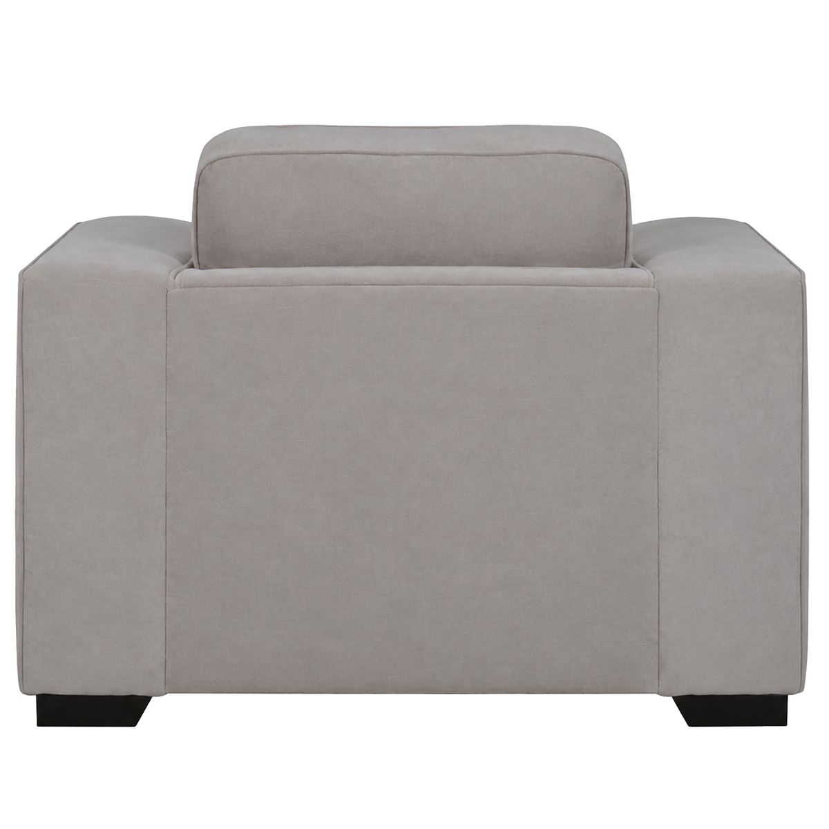 Yuva Contemporary Fabric Chair with Track Arms & Plush Cushions