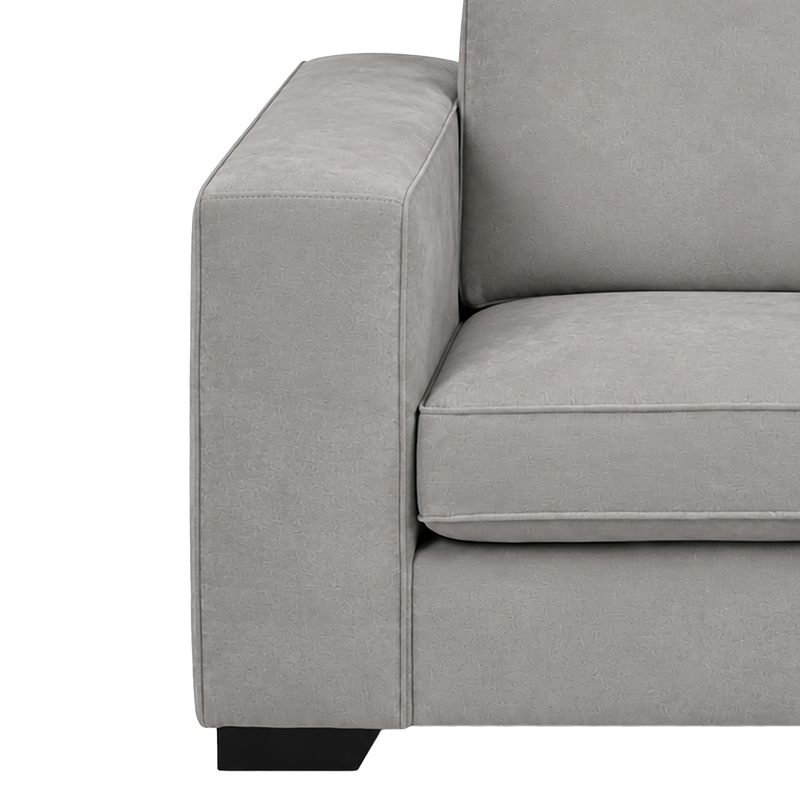 Yuva Contemporary Fabric Chair with Track Arms & Plush Cushions