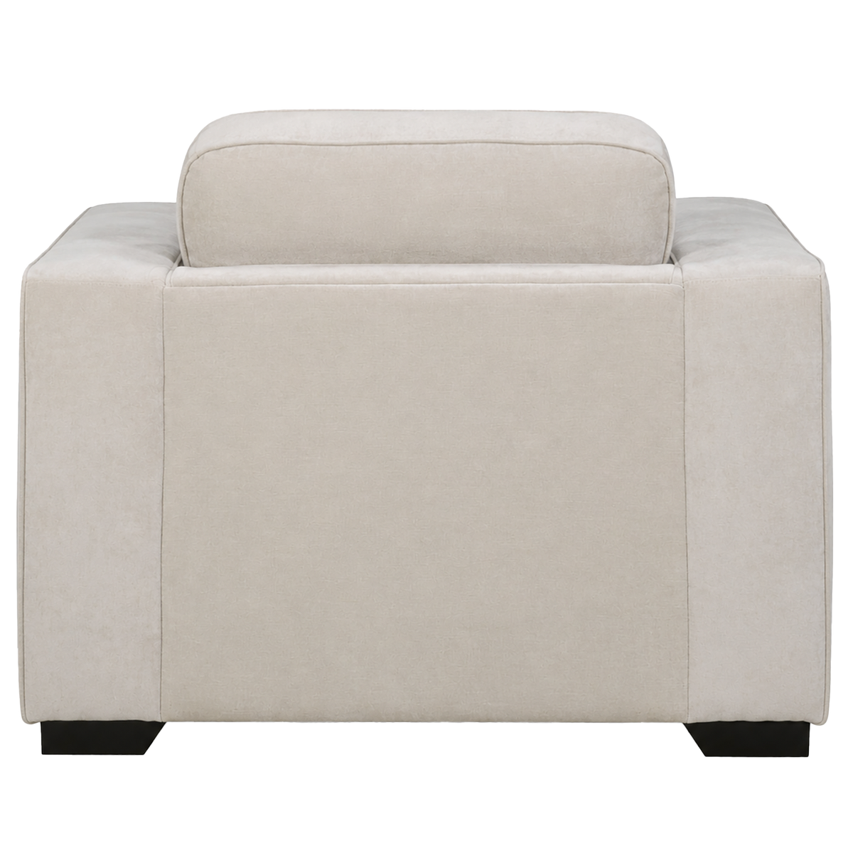 Yuva Contemporary Fabric Chair with Track Arms & Plush Cushions