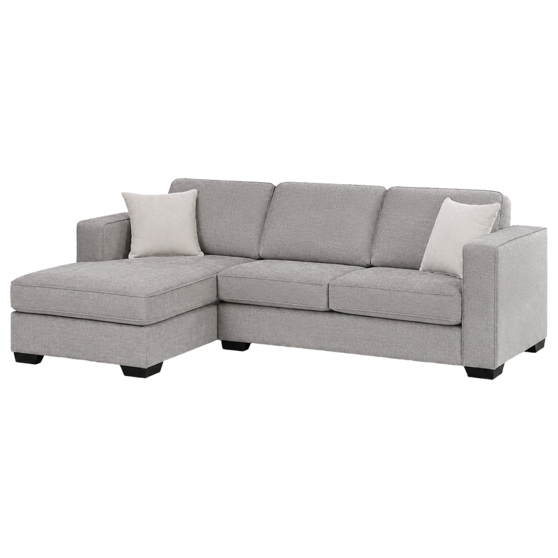Yuva Contemporary Fabric Chofa Sectional with Track Arms & Plush Cushions