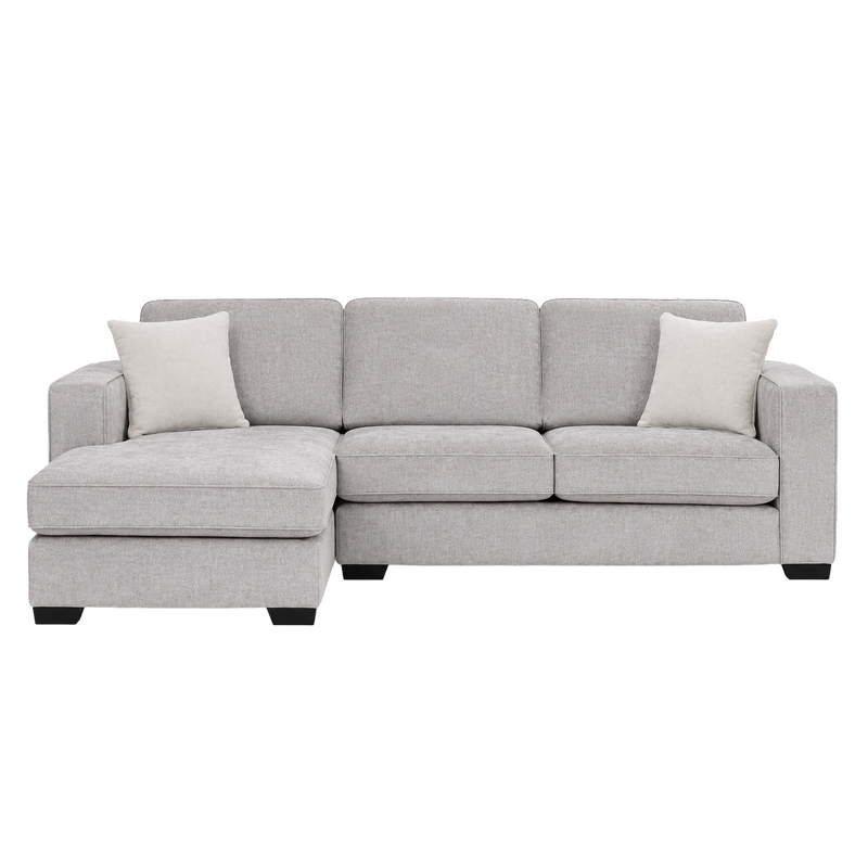 Yuva Contemporary Fabric Chofa Sectional with Track Arms & Plush Cushions