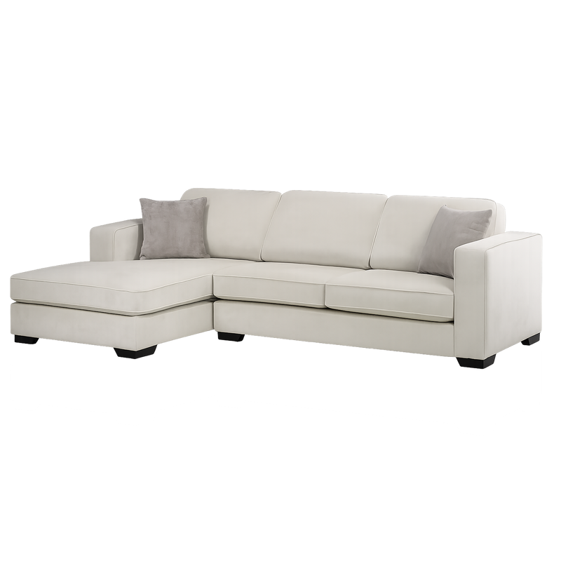 Yuva Contemporary Fabric Chofa Sectional with Track Arms & Plush Cushions