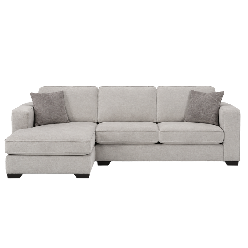 Yuva Contemporary Fabric Chofa Sectional with Track Arms & Plush Cushions