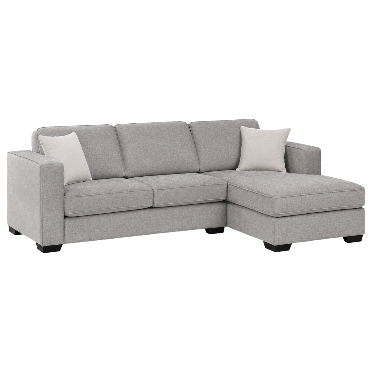 Yuva Contemporary Fabric Chofa Sectional with Track Arms & Plush Cushions