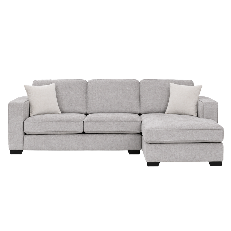 Yuva Contemporary Fabric Chofa Sectional with Track Arms & Plush Cushions