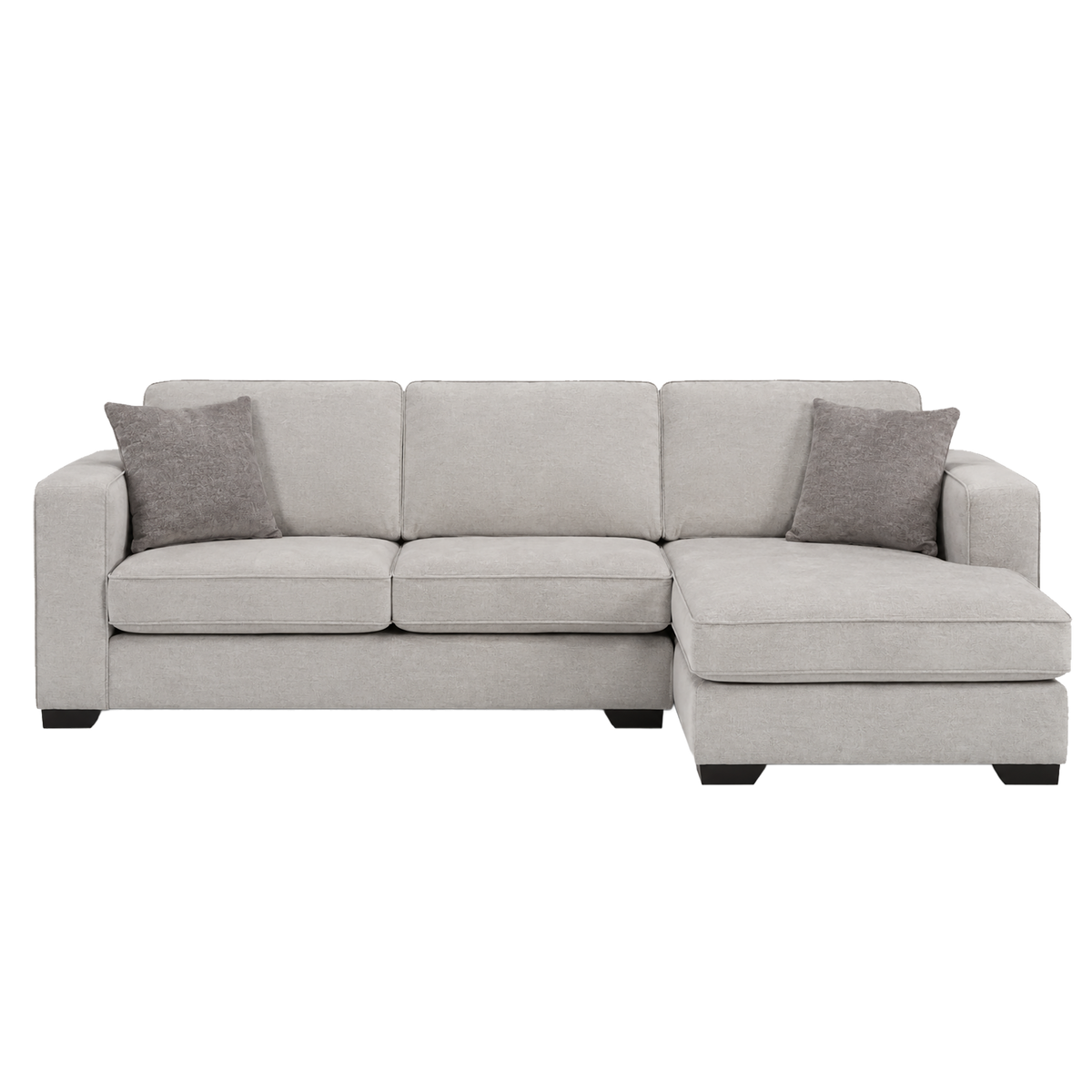 Yuva Contemporary Fabric Chofa Sectional with Track Arms & Plush Cushions