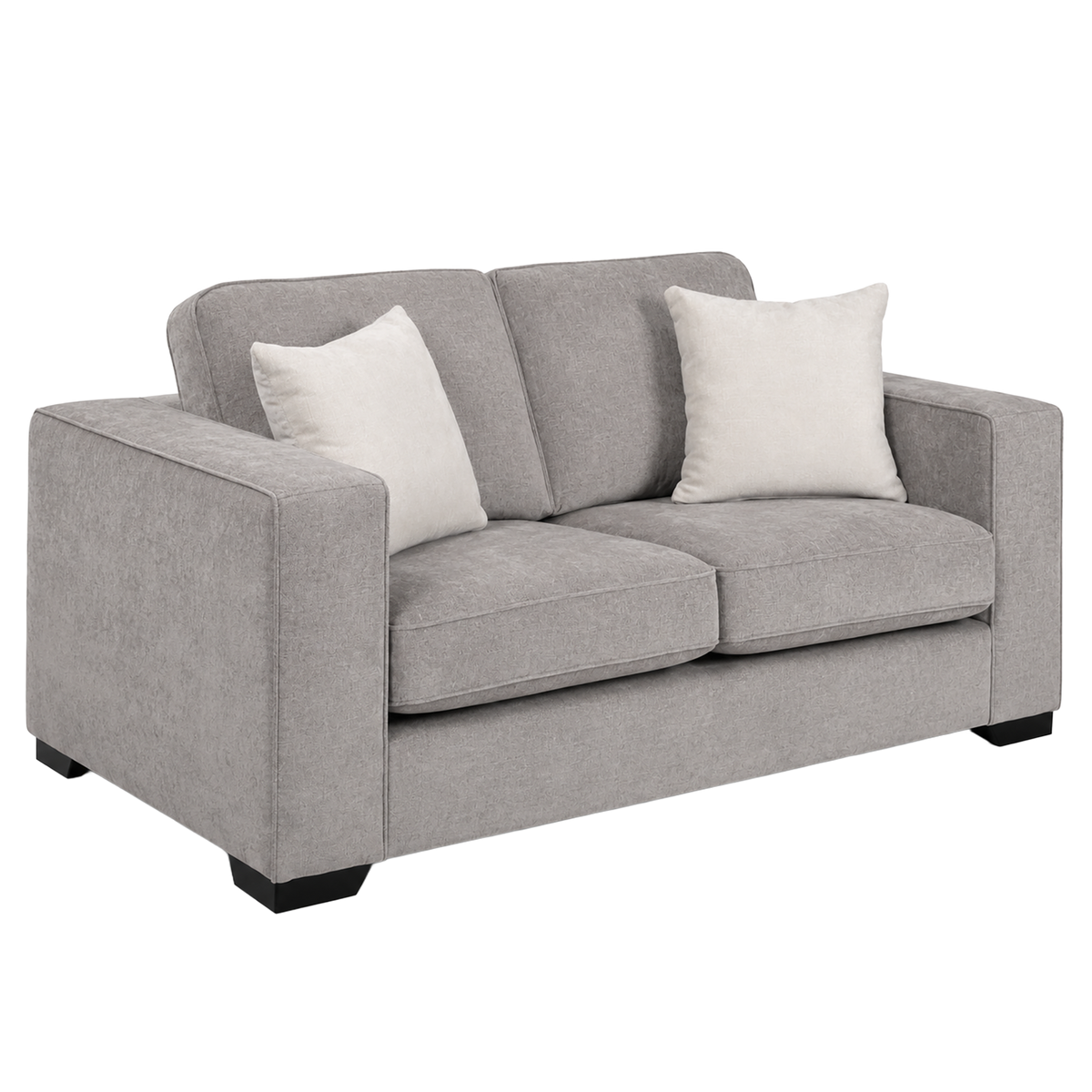 Yuva Contemporary Fabric Loveseat with Track Arms & Plush Cushions