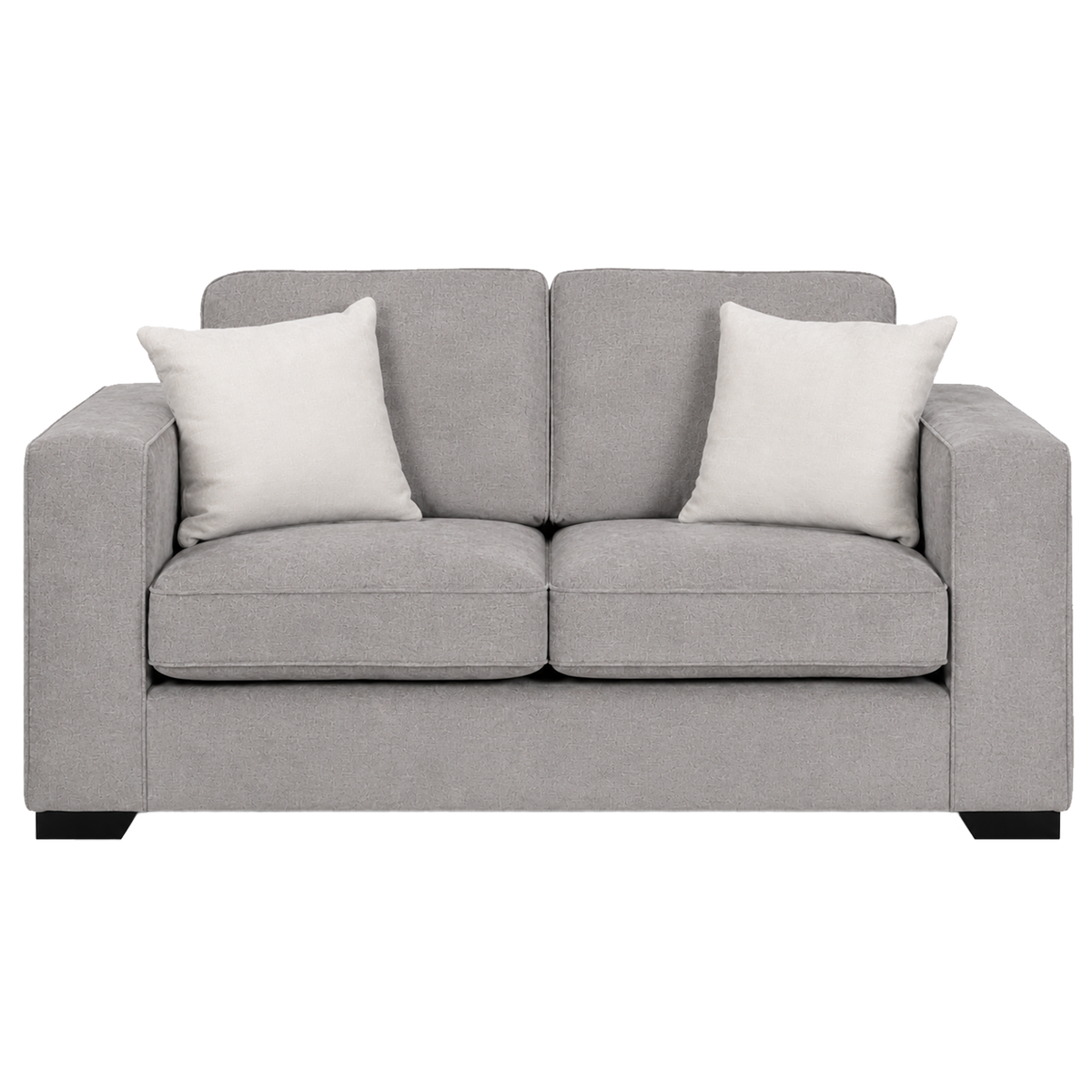 Yuva Contemporary Fabric Loveseat with Track Arms & Plush Cushions