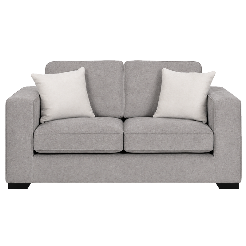 Yuva Contemporary Fabric Loveseat with Track Arms & Plush Cushions
