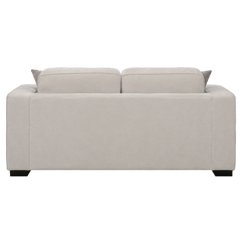 Yuva Contemporary Fabric Loveseat with Track Arms & Plush Cushions