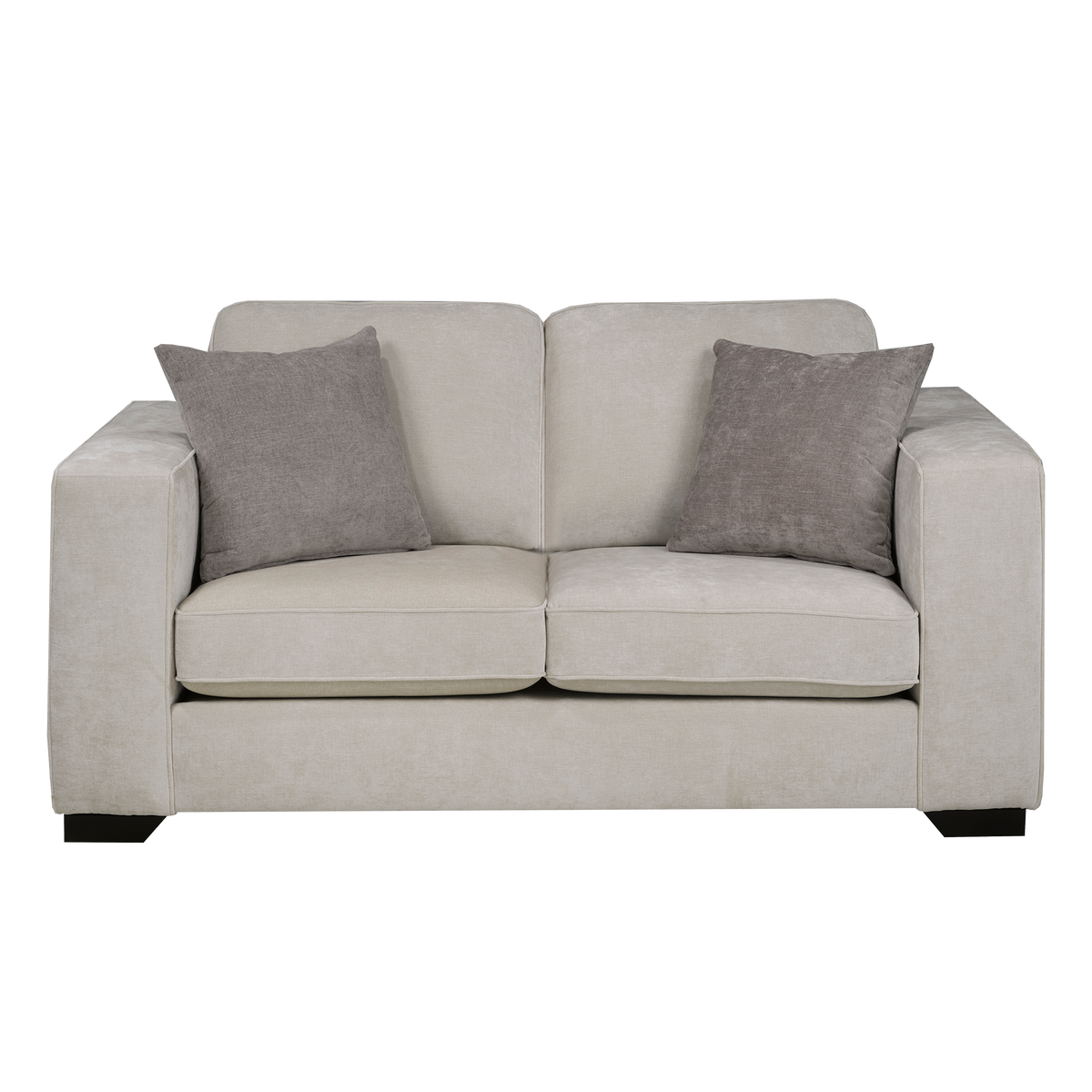 Yuva Contemporary Fabric Loveseat with Track Arms & Plush Cushions
