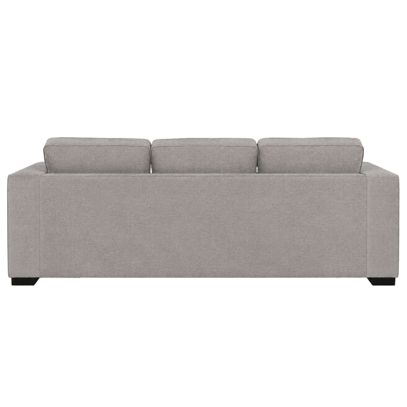 Yuva Contemporary Fabric Sofa with Track Arms & Plush Cushions