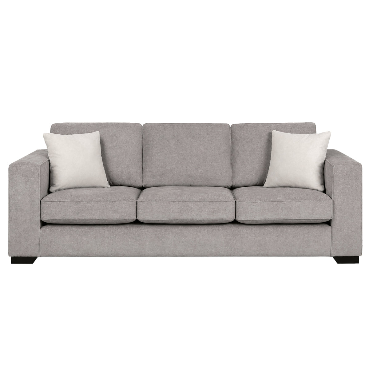 Yuva Contemporary Fabric Sofa & Loveseat Set with Track Arms & Plush Cushions