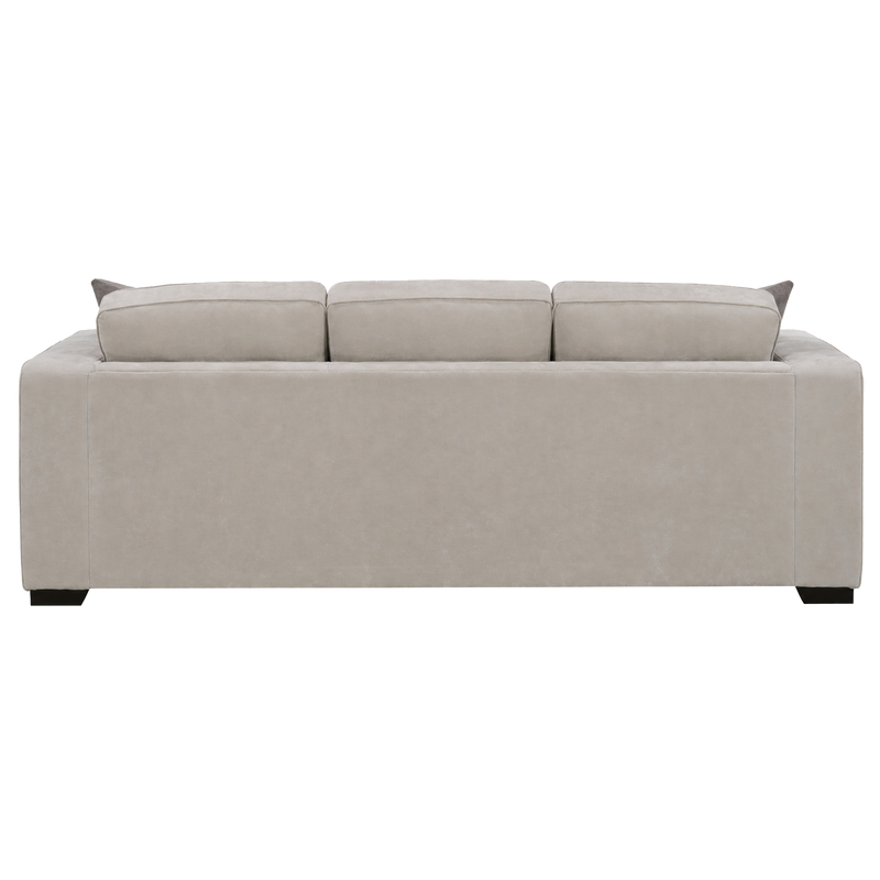 Yuva Contemporary Fabric Sofa with Track Arms & Plush Cushions
