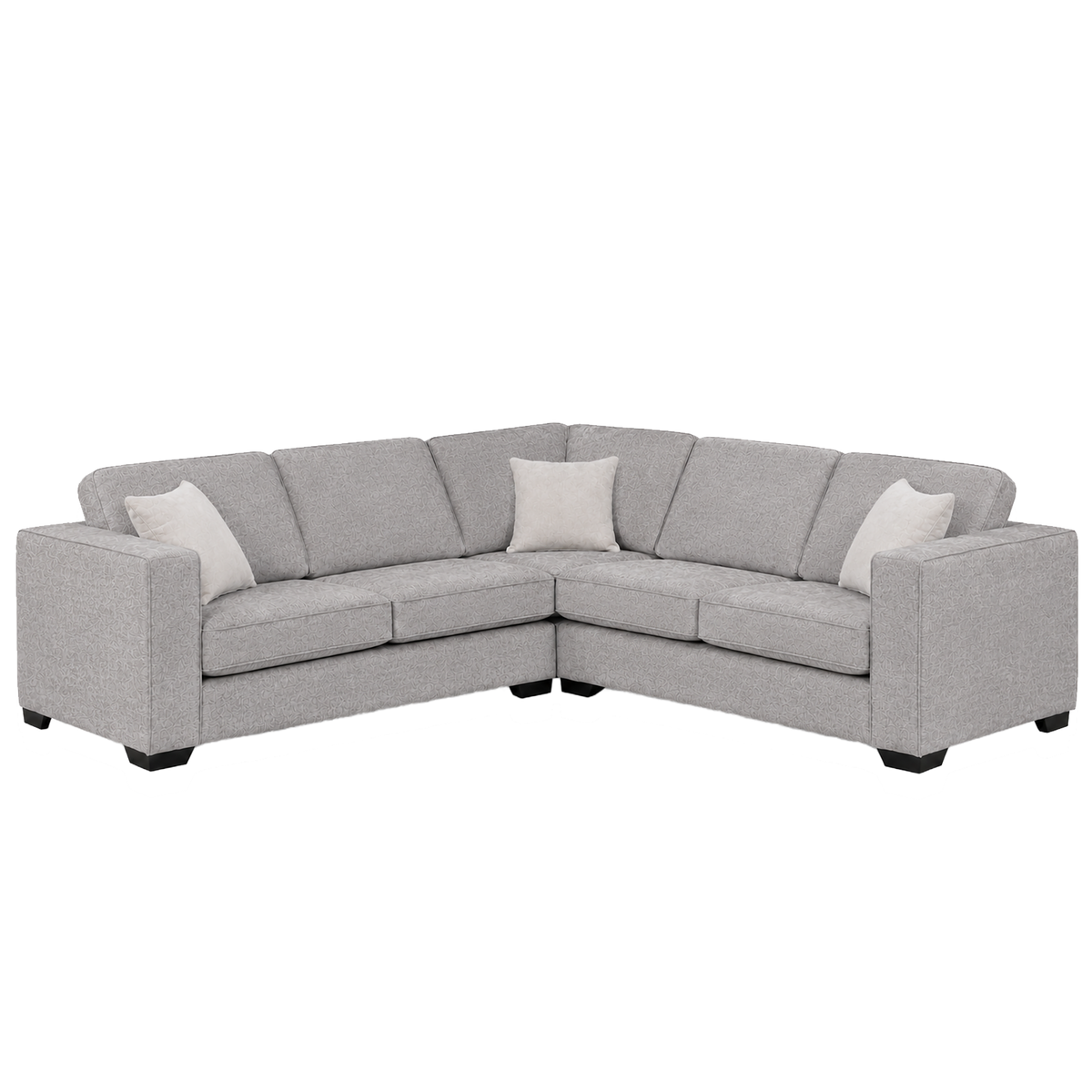 Yuva Contemporary Fabric Sectional with Track Arms & Plush Cushions