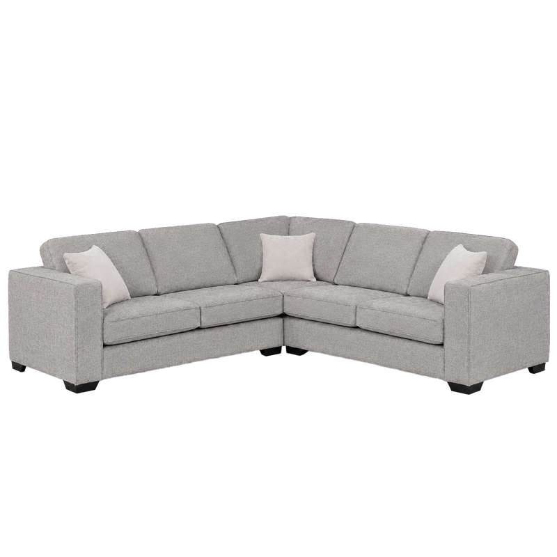 Yuva Contemporary Fabric Sectional with Track Arms & Plush Cushions