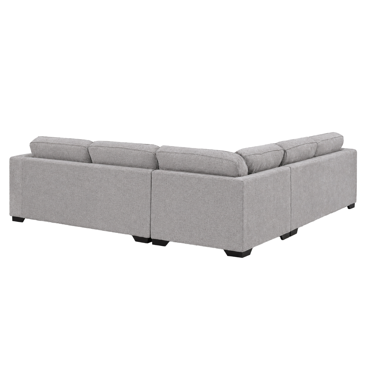 Yuva Contemporary Fabric Sectional with Track Arms & Plush Cushions
