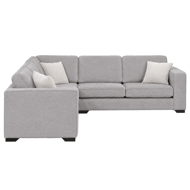 Yuva Contemporary Fabric Sectional with Track Arms & Plush Cushions