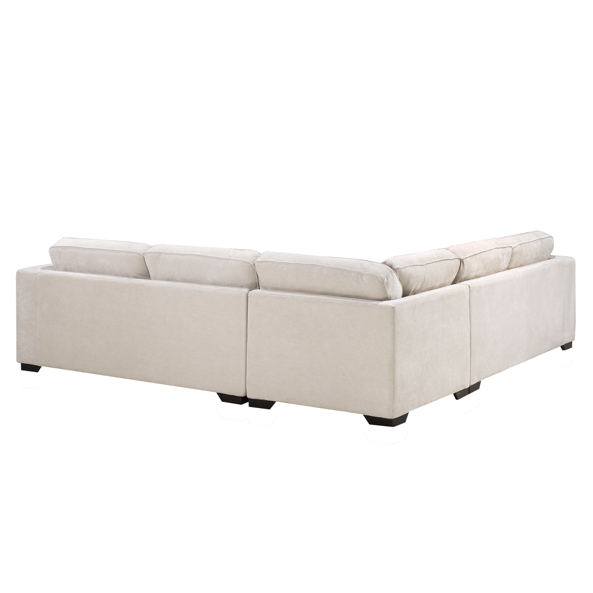 Yuva Contemporary Fabric Sectional with Track Arms & Plush Cushions