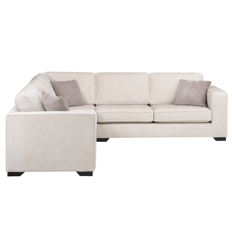 Yuva Contemporary Fabric Sectional with Track Arms & Plush Cushions