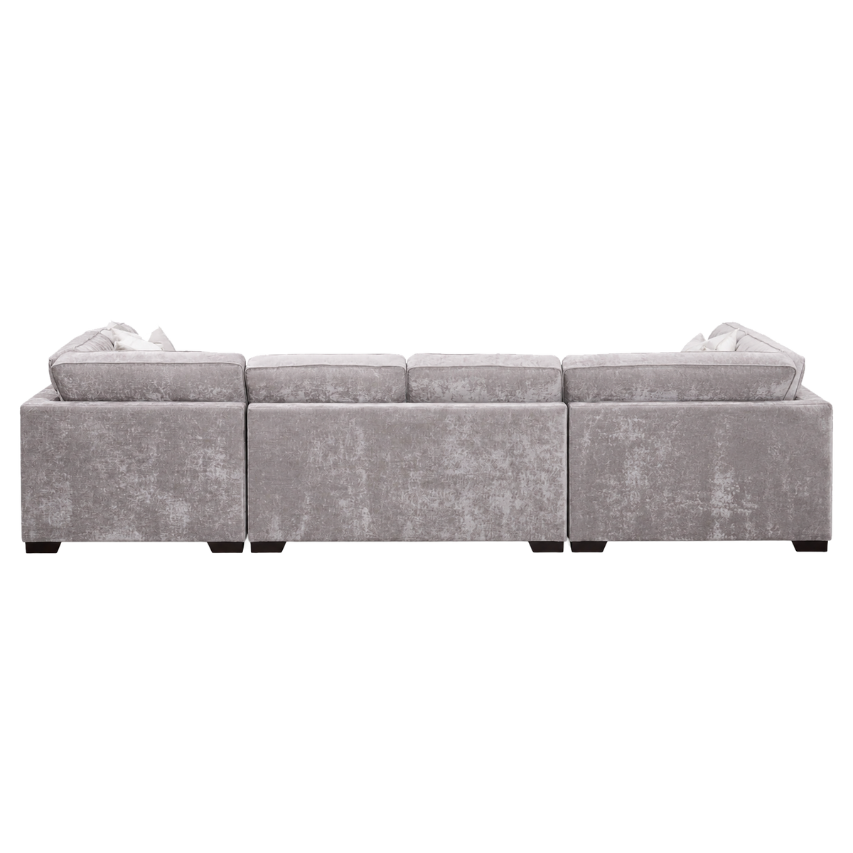 Yuva Contemporary Fabric 4 Piece Sectional with Track Arms & Plush Cushions