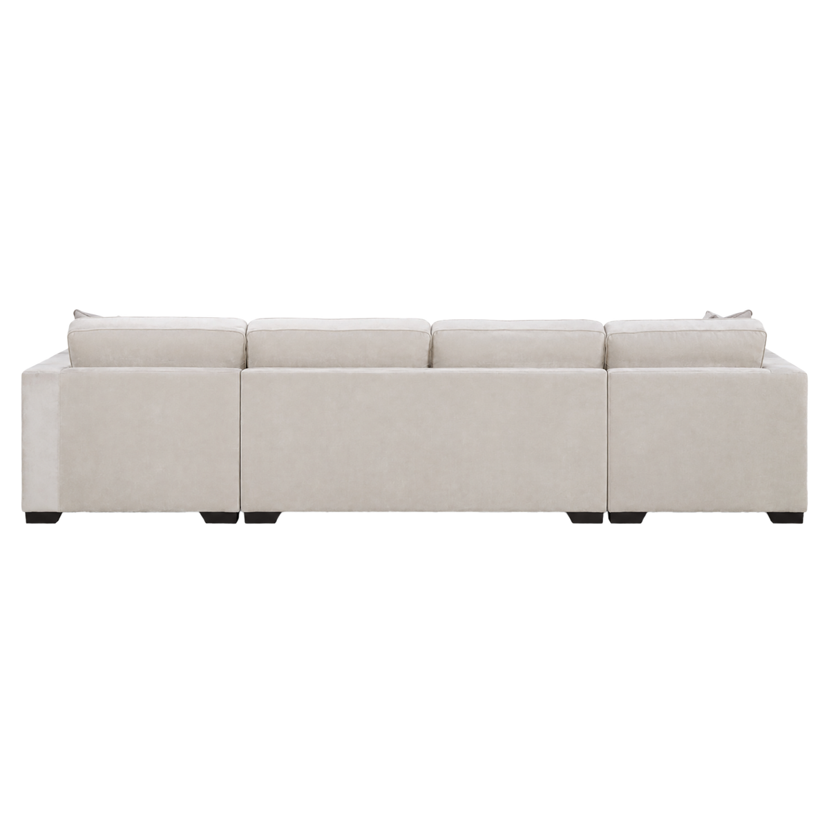 Yuva Contemporary Fabric 4 Piece Sectional with Track Arms & Plush Cushions