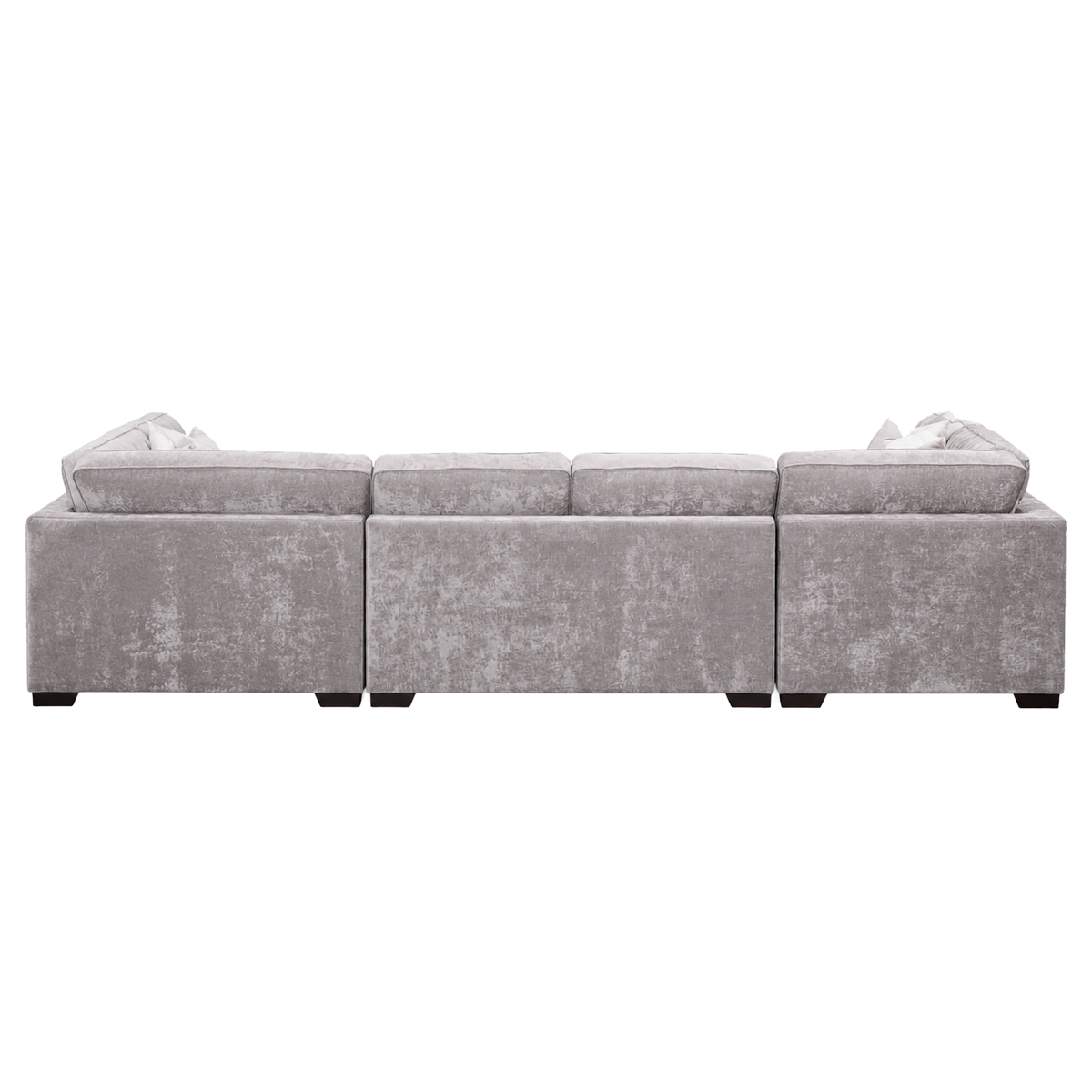 Yuva Contemporary Fabric 4 Piece Sectional with Track Arms & Plush Cushions